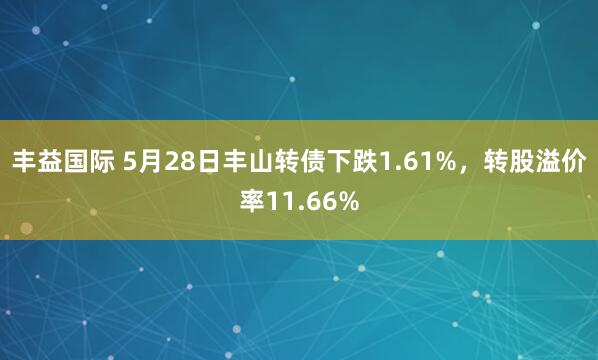 丰益国际 5月28日丰山转债下跌1.61%，转股溢价率11.66%