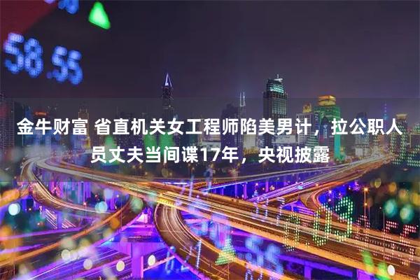 金牛财富 省直机关女工程师陷美男计，拉公职人员丈夫当间谍17年，央视披露